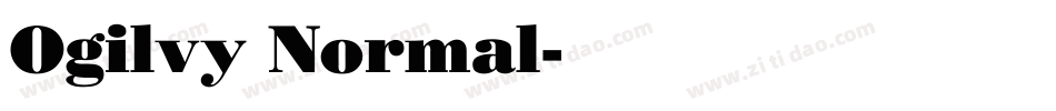Ogilvy Normal字体转换